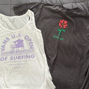 2 VANS shirts size medium